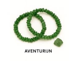 S4H 2 Stuks Groene Aventurijn Edelstenen Splitarmband 19 cm