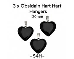 S4H – 3 x Obsidian Hart Hangers (20mm)