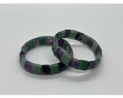 S4H grove aventurijn / amethist edelstenen gepolijste armbanden 19 cm size