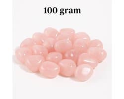 S4H Getuimelde Rozenkwarts Edelstenen – 100 gram – Liefdessteen voor Harmonie, Rust & Positieve Energie – Natuursteen Kristallen voor Healing & Decoratie