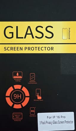 S4H® Privacy Screenprotector voor iPhone 16 – 3-Pack – Tempered Glass – Anti-Spy Privacy Glas – Krasbestendig & Case Friendly