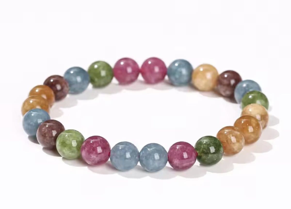 S4H - Gekleurde Toermalijn Armband – 8 mm Edelstenen | Kracht & Bescherming