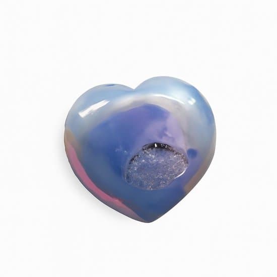 S4H - Aura kwarts gepolijst Hart - 56 gram - 5,5 cm breed