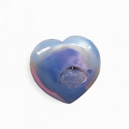 S4H - Aura kwarts gepolijst Hart - 56 gram - 5,5 cm breed