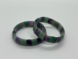 S4H grove aventurijn / amethist edelstenen gepolijste armbanden 19 cm size
