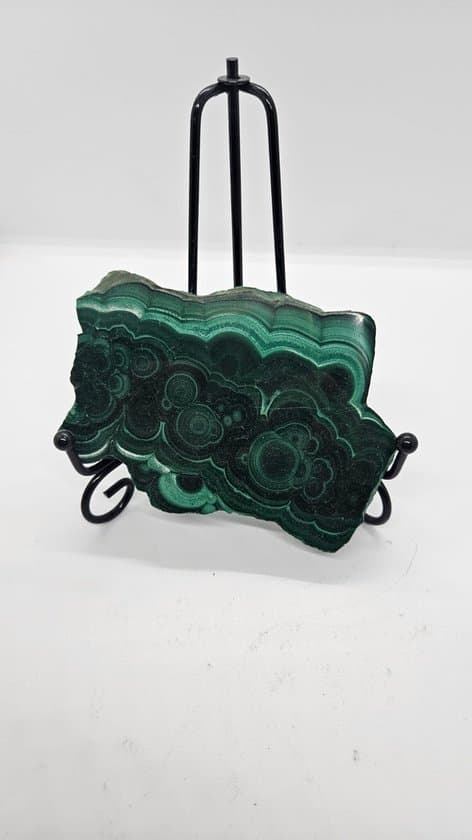 S4H Malachiet edelstenen schijf op Standaard / Dedoratie malachiet