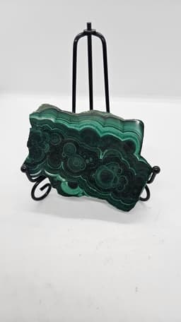 S4H Malachiet edelstenen schijf op Standaard / Dedoratie malachiet