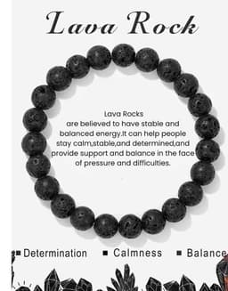 S4H LAVAROCK EDELSTENEN ARMBAND 8 MM KRALEN / 18 CM