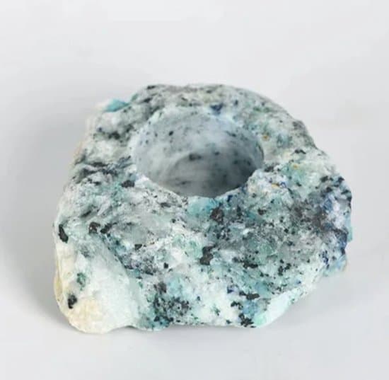 S4H Ruwe Fyncheniet Theelichthouder – Zeldzaam en Spiritueel Beschermend