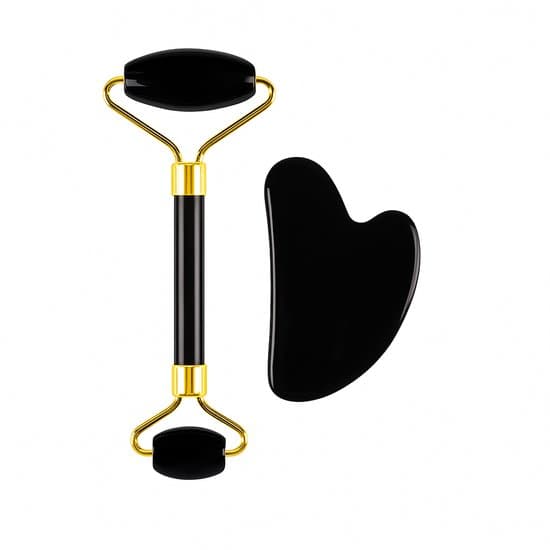S4H Obsidiaan Gezichtsroller & Gua Sha Set