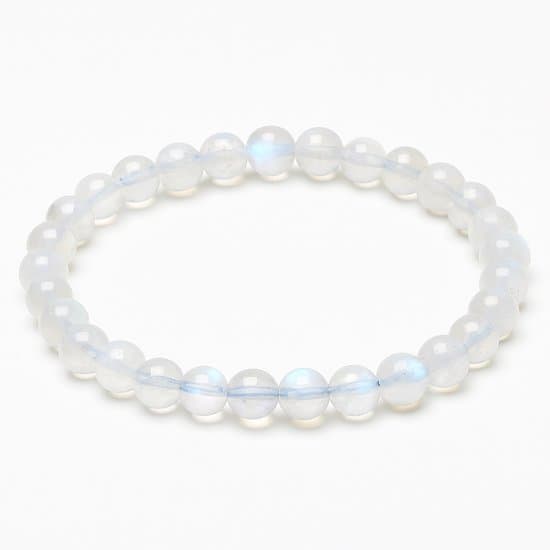 S4H MAANSTEEN A5 KWALITEIT BLAUW Edelstenen armband / Hoogste kwaliteit 6 mm kralen / size 18 cm