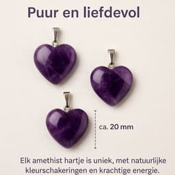 S4H – 3 x Amethist Hart Hangers (20mm)