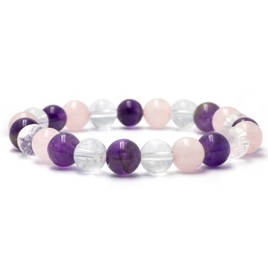 S4H® Gouden Driehoek Armband – 8 mm Kralen – 17 cm