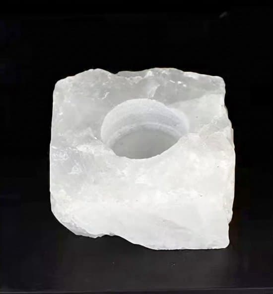 S4H Bergkristal Ruwe Theelichthouder