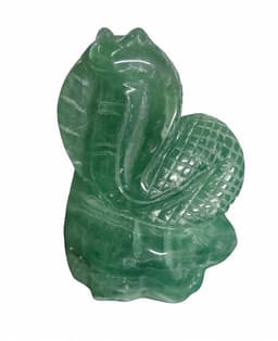 S4H Groene Aventurijn Slang – Handgesneden Edelsteenbeeld | 1150 gram | afmeting 14 x 10 cm