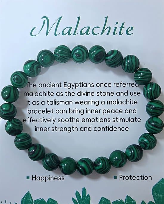 S4H Malachiet Edelsteen Armband (8 mm) – 17 cm – Hartchakra & Transformatie