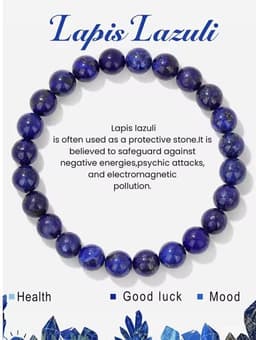 S4H Lapis lazulli Edelstenen armband 8mm kralen / size 18 cm